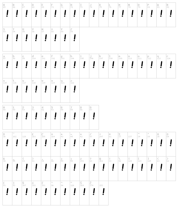 Docallisme HAS 2015 font map